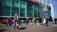 Stadion Manchester United, Old Trafford. (Paul ELLIS / AFP​Lihat detail)