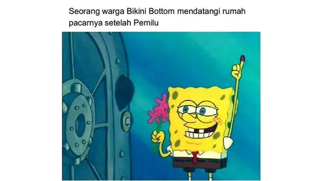 Begini Suasana Hari Pemilu di Bikini Bottom