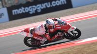 Veda Ega Pratama tampil memuaskan pada pada 2 race ajang Idemitsu Asia Talent Cup (IATC) Seri ke-3 di Mandalika International Street Circuit, Lombok, 14-15 Oktober 2023. (Dok AHM)