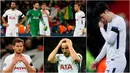 Berikut ini ekspresi kecewa para pemain Tottenham Hotspur setelah disingkirkan Juventus dari Liga Champions. (Foto-foto Kolase Ap dan AFP).