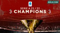 Serie A - Ilustrasi AC Milan Juara Serie A Musim 2021-2022 (Bola.com/Adreanus Titus)