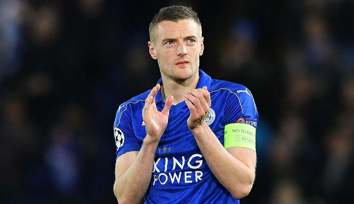 6. Jamie Vardy (Leicester) - 5 Gol (2 Penalti). (AFP/Ben Stansall)