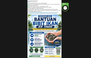 Kumpulan Hoaks Bantuan Ikan Air Tawar Beredar di Medsos, Simak Daftarnya