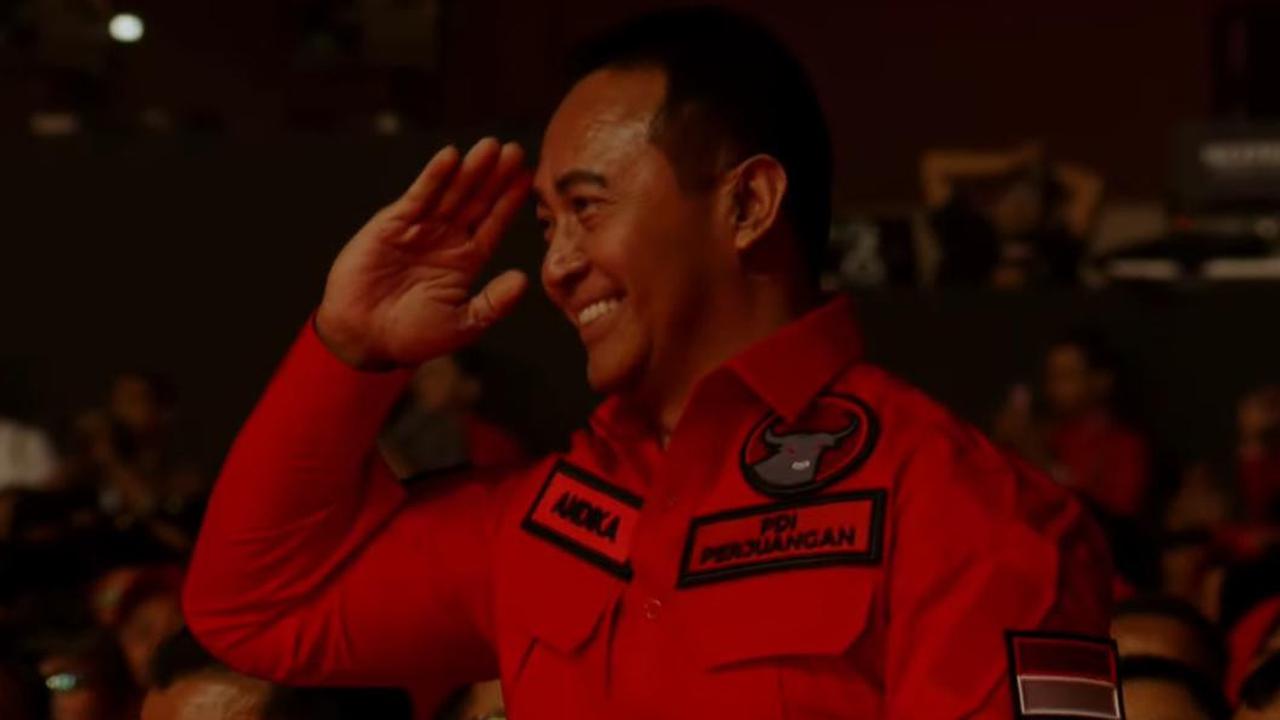 Mantan Panglima TNI (Purn) Andika Perkasa menghadiri Rakernas V PDIP, di Beach City International Stadium, Ancol, Jakarta Utara, Jumat (24/5/2024).