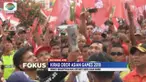 Mengira ada Lalu Muhammad Zohri, warga hadang iring-iringan api Asian Games saat tiba di Lombok.