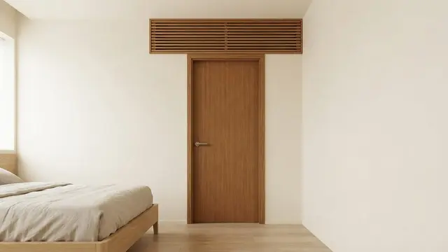 Model Pintu Kamar dengan Ventilasi Roster Kecil di Bagian Atas
