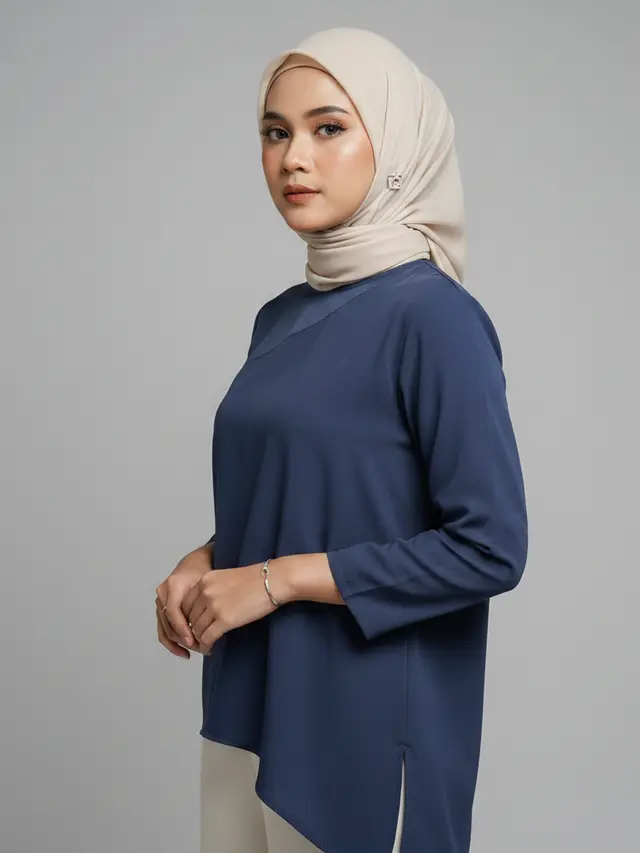Model Atasan Wanita yang Cocok untuk Bahu Lebar (Foto: Gemini AI)