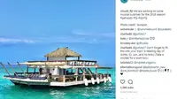 Unik, sebuah bar yang juga menjual pizza ini terapung di Samudra Pasifik. (Foto: instagram @cloud9_fiji)