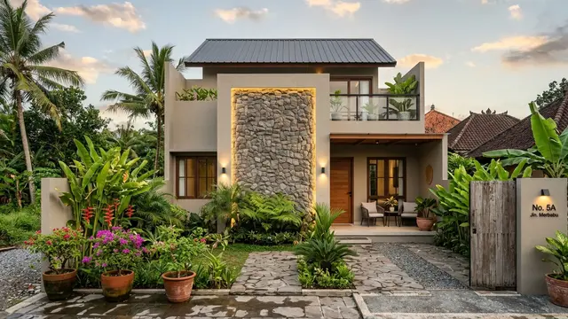 Rumah Kecil dengan Desain Sederhana tapi Terlihat Mewah (AI Generated)