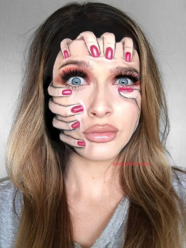 10 Kreasi Ilusi Makeup Wanita Ini Bikin Takjub