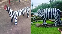 6 Patung Motif Zebra Ini Bentuknya di Luar Nalar, Bikin Ngakak (1cak)