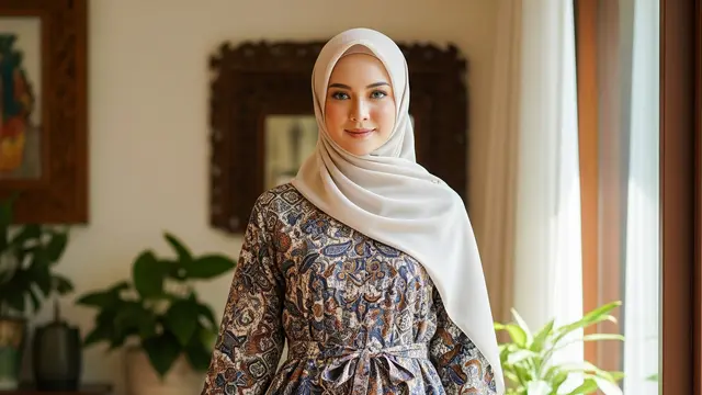 Gamis Batik Loose Fit untuk Wanita Berhijab yang Suka Kenyamanan