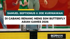 Samuel Setionus dan Joe Kurniawan tampil membela Indonesia di nomor 50 meter gaya punggung renang Asian Games 2026. Keduanya berjuang memberikan penampilan terbaik untuk Merah Putih di ajang olahraga terbesar Asia.