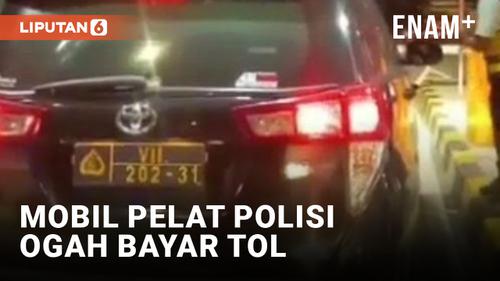 VIDEO: Mobil Berpelat Polri Paksa Petugas Buka Palang dan Ogah Bayar Tol