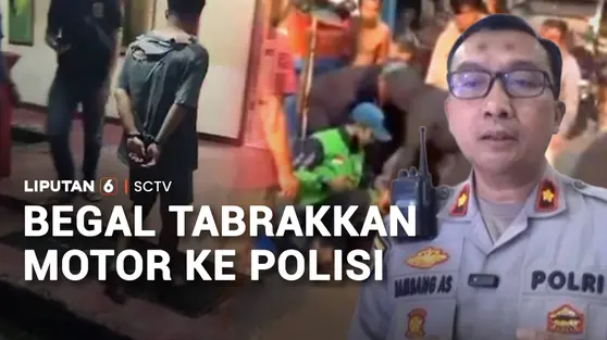 Dramatis! Begal di Ciputat Nekat Tabrak Polisi saat Disergap