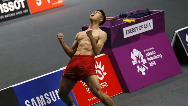 Selebrasi Buka Baju Jonatan Christie Bikin Heboh Warganet