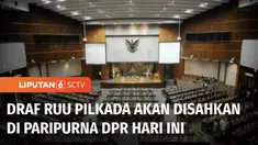 Badan Legislasi DPR RI memutuskan membawa hasil pembahasan Rancangan Undang-Undang Pilkada ke Rapat Paripurna DPR hari ini untuk disahkan. Ada sejumlah pasal krusial yang menjadi sorotan publik terkait batas usia dan syarat ambang batas pencalonan ke...
