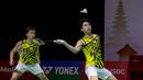 Berkat kemenangan tersebut, Kevin Sanjaya Sukamuljo/Marcus Fernaldi Gideon berhasil menembus perempat final Indonesia Masters 2021. (Badminton Photo/Raphael Sachetat)