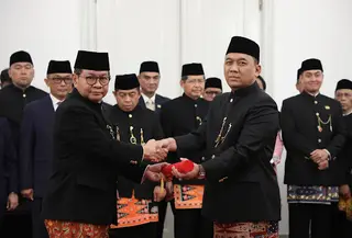 Gubernur DKI Jakarta Pramono Anung resmi melantik Uus Kuswanto sebagai Sekretaris Daerah (Sekda) DKI Jakarta yang baru menggantikan Marullah Matali. (Istimewa)
