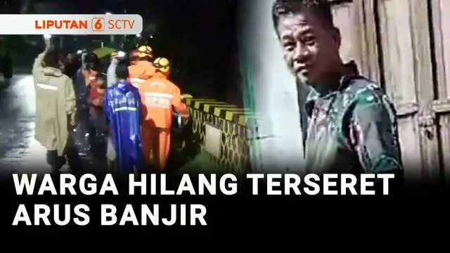 Sebuah rumah di Madiun, Jawa Timur, ambrol setelah tergerus arus sungai yang meluap. Di saat yang bersamaan penghuni rumah hanyut terbawa arus sungai.