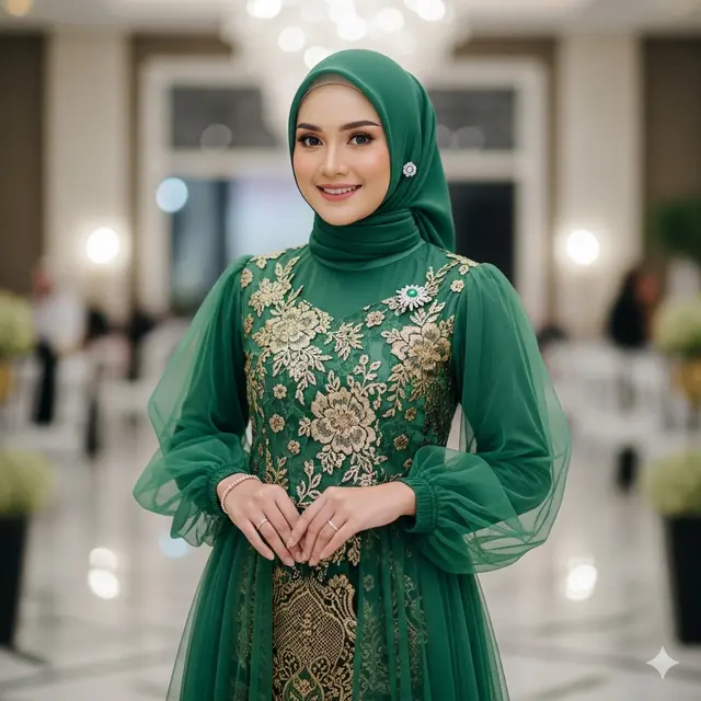 Model Gamis Syari Simple tapi Mewah yang Lagi Jadi Incaran Muslimah (Image by ChatGPT)