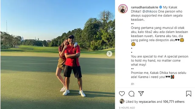 Nia Ramadhani (Foto: Instagram/@ramadhaniabakrie)