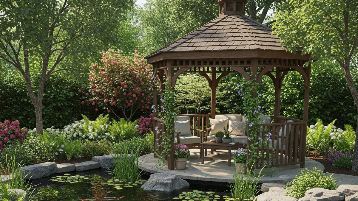 7 Model Kolam Ikan dengan Gazebo, Hadirkan Spot Santai dan Estetik di Rumah