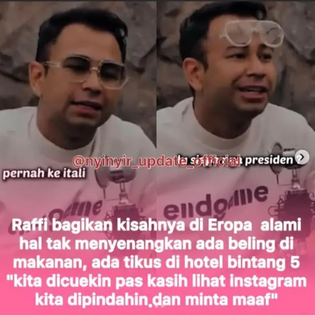 Reaksi Raffi Ahmad Saat Dapat Perlakuan Buruk di Restoran dan Hotel Mewah di Belanda