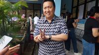 Bos Adaro, Garibaldi Thohir alias Boy Thohir di Tempat Pemungutan Suara (TPS) 18, Kebon Baru, Tebet, Jakarta Selatan.