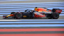 Pembalap Red Bull, Max Verstappen melakukan sesi latihan pertama (FP1) di Sirkuit Paul-Ricard di Le Castellet, Prancis Selatan pada (18/06/2021), dua hari menjelang Grand Prix Formula Satu Prancis (AFP/Nicolas Tucat)