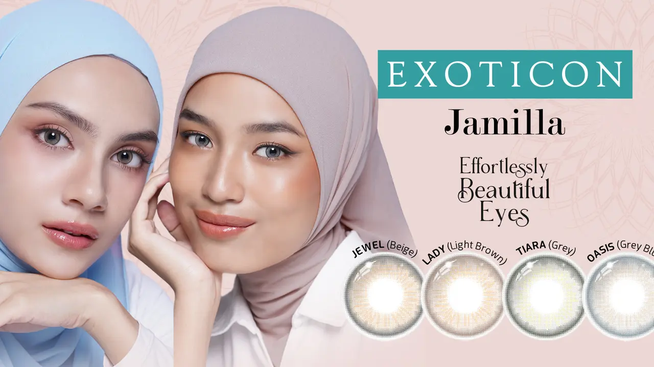 Exoticon Softlens, salah satu merek ternama perusahaan softlens tanah air, resmi meluncurkan Jamilla, softlens terbaru dengan rekomendasi langsung Majelis Ulama Indonesia (MUI). (Liputan6.com)