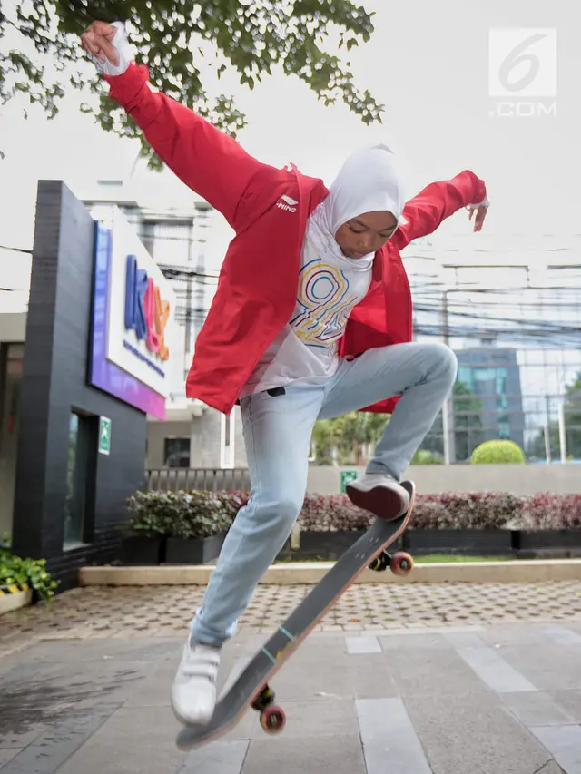 Gaya Skater Nyimas Bunga Peraih Medali Asian Games 2018