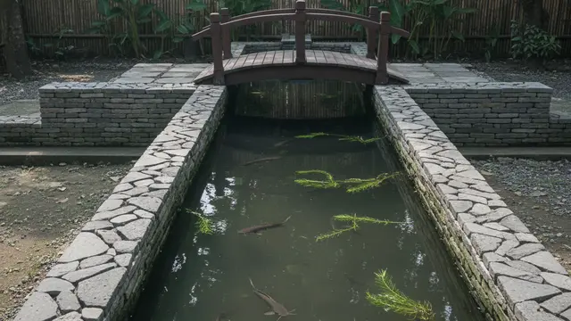 Model Kolam Ikan Minimalis Batu Alam Bikin Rumah Adem dan Estetik. AI