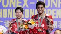 Ganda campuran Indonesia Tontowi Ahmad/Liliyana Natsir tidak menduga bisa juara di Hong Kong Open Super Series 2016. Sebab, Liliyana mengalami cedera lutut. (Humas PP PBSI)