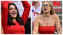 Fans cantik dari Timnas Inggris turut menjadi saksi kesuksesan negaranya lolos ke perempat final Euro 2020 (Euro 2021). Mereka dengan suka cita merayakan keberhasilan Harry Kane dan kawan-kawan menumbangkan Jerman 2-0 di Wembley, Rabu (30/6/2021).