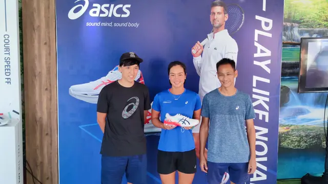 Aldila Sutjiadi dengan sepatu barunya siap tempur di PON XX Papua