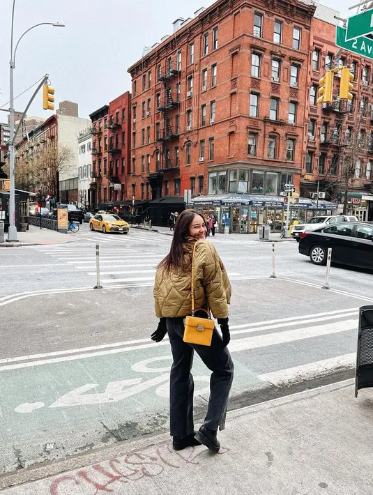 Aura menawannya Enzy Storia kian terpancarkan saat ia pamerkan senyum. Presenter kelahiran 10 Agustus 1992 memang memiliki paras yang menawan apalagi dengan sunggingan senyum yang ada di parasnya saat liburan di New York. Tak ayal, foto Enzy ini panen pujian dari netizen.  (Liputan6.com/IG/@enzystoria)