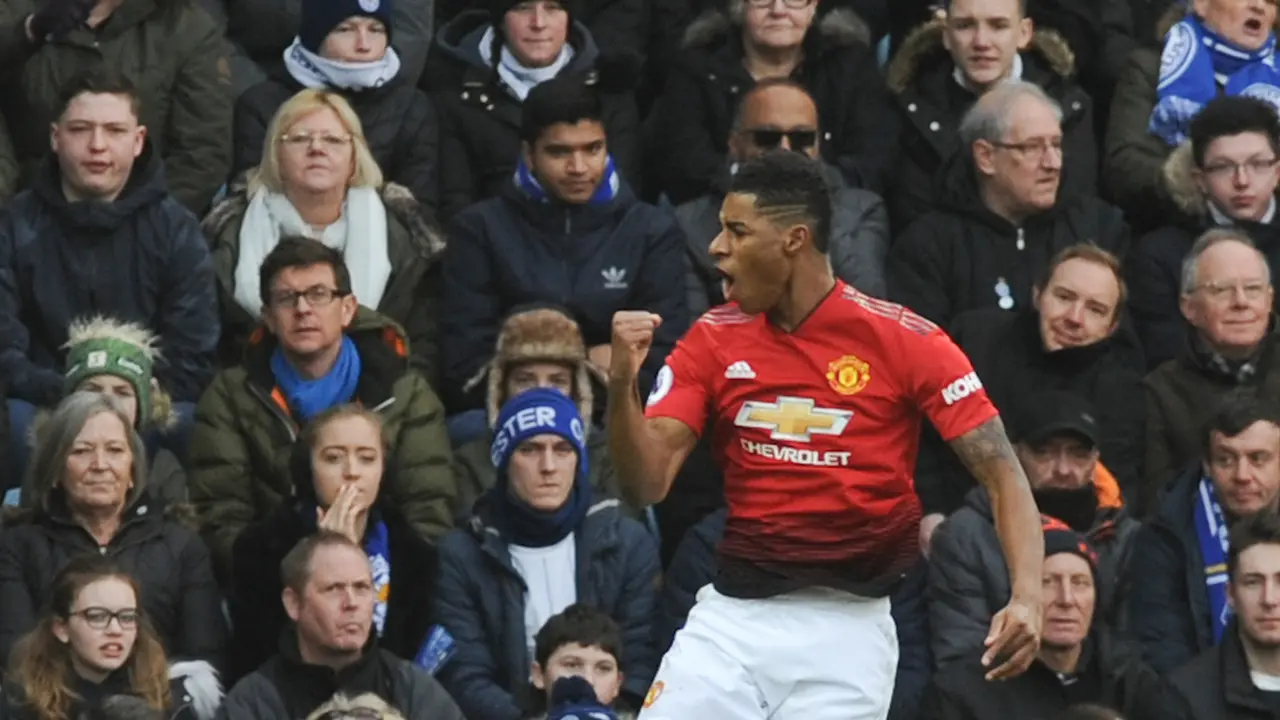 Gol Tunggal Rashford Bawa MU Taklukkan Leicester City