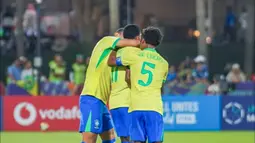 Skuad Garuda Muda kalah telak empat gol tanpa balas dari Selecao. (Dok. CBF)