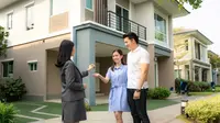 Ilustrasi pasangan suami istri membeli rumah impian. (Shutterstock)