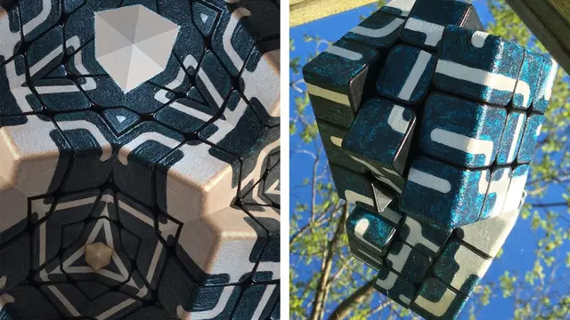 Bosan dengan Kanvas, Seniman Ini Melukis di Rubik