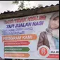 Promosi Kreatif Pedagang Nasi Pecel, Bikin Spanduk Mirip Caleg Lengkap dengan Programnya. foto: TikTok @cahmoroto