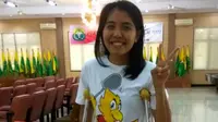 Pebulutangkis putri Indonesia, Nitya Krishinda Maheswari, menyebut kondisi lutut kanannya sudah membaik setelah dioperasi pada Desember 2016. (PBSI)