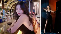 Gaya Seksi Wendy Walters Istri Reza Arap Pakai Outfit Serba Hitam&nbsp;(Instagram/wendywalters)