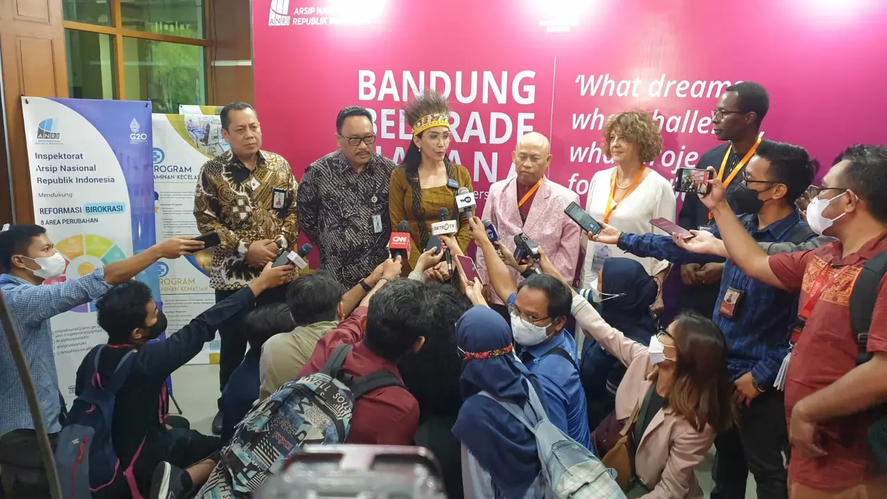 Duta Arsip Nasional Republik Indonesia Rieke Diah Pitaloka menyampaikan gagasan-gagasan besar yang selalu diperjuangkan Presiden Sukarno pada Senin (7/11/2022).