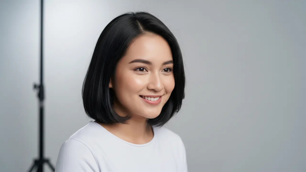 Model Rambut Wanita Pendek Tanpa Layer yang Tetap Stylish