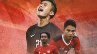 Timnas Indonesia - Ernando Ari, Marselino Ferdinan, Ronaldo Kwateh (Bola.com/Adreanus Titus)