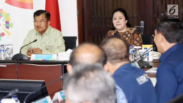 Wapres Jusuf Kalla Pimpin Rakor Evaluasi Uji Coba Jelang Asian Games 2018
