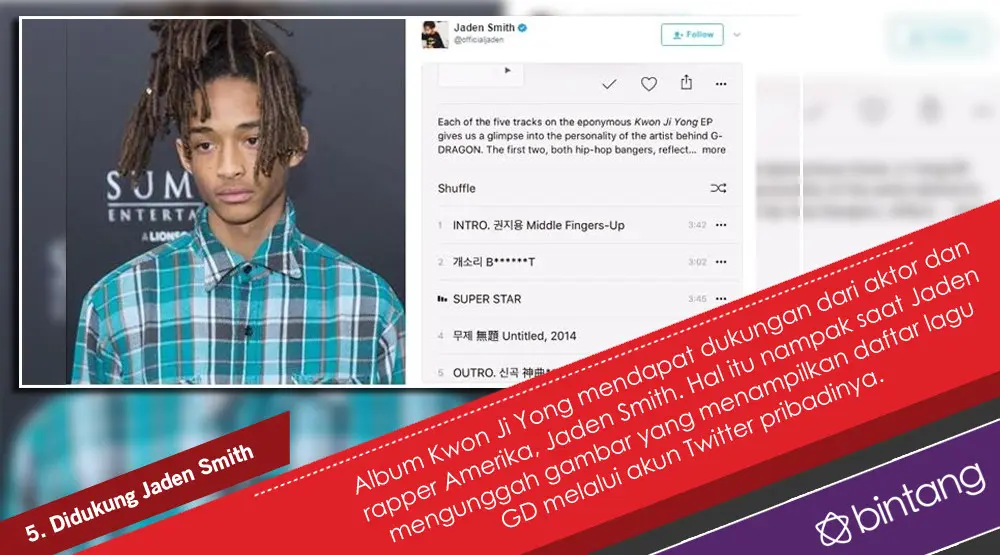 5 Fakta Menarik di Balik Album Baru G-Dragon. (Foto: AFP/Bintang.com. Instagram/officialjaden, Desain: Nurman Abdul Hakim/Bintang.com)