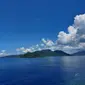 Pemandangan ke arah Pulau Tiga, Natuna (Doc: Liputan6/Sulung Lahitani)